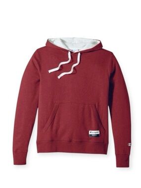 Champion Originals Sueded Fleece Hoodie Carmine Red Heather Men’s Size L